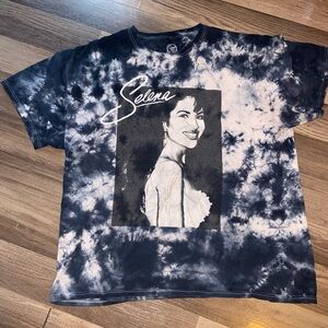 Lena Black and White Tie-Dye Graphic Tee